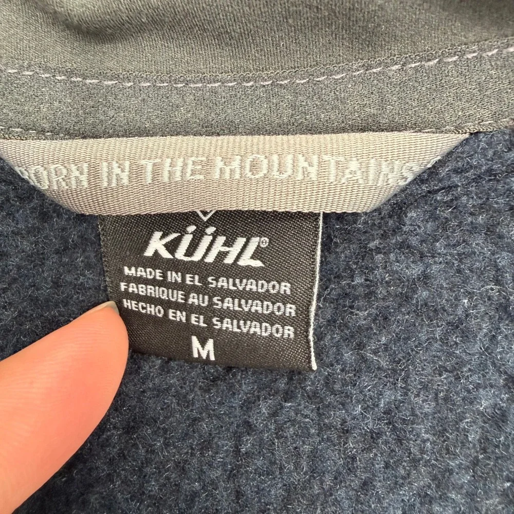 KUHL INTERCEPT FULL ZIP FLEECE JACKET NAVY BLUE OUTDOORS CASUAL MEDIUM